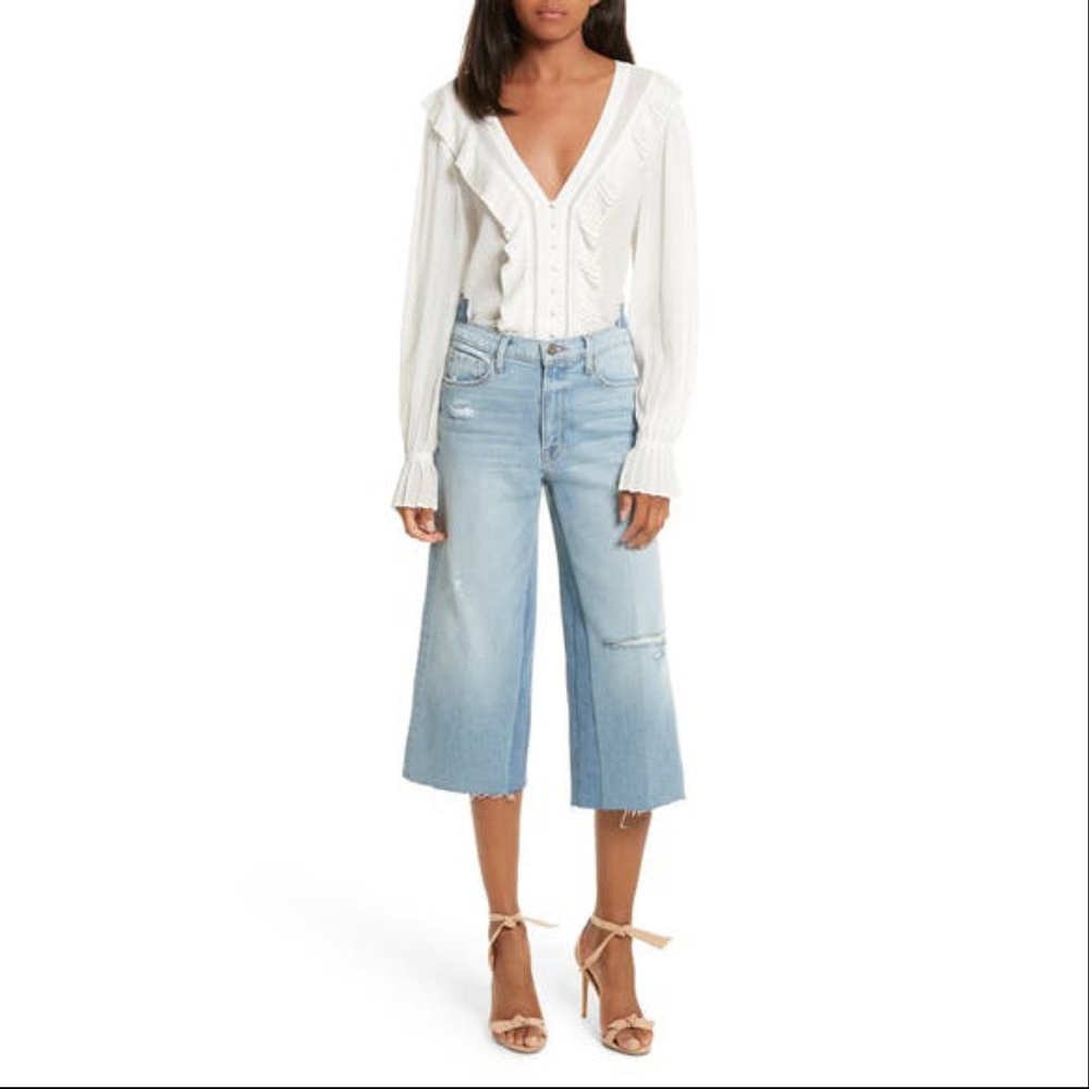 FRAME || Le Reconstructed Wide Leg Jean